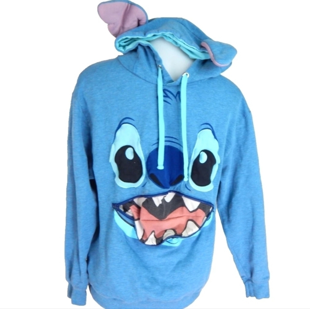 Disney Parks Stitch Zip Mouth Hoodie - Picture 2 of 5